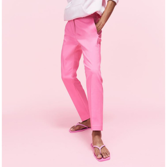 H&M Pants & Jumpsuits Hm Womens Barbie Pink Tapered Straight